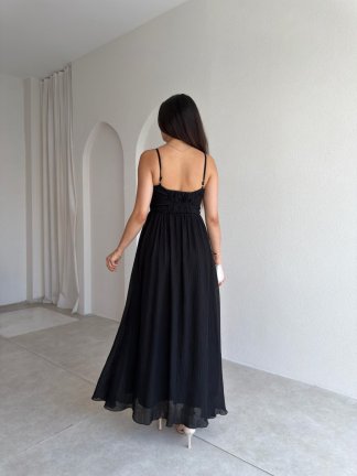 ADENYA Midi Elbise 3045 - Siyah - 3