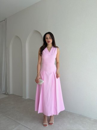 ADESYA Midi Elbise 6549 - Pembe 
