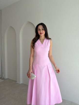 ADESYA Midi Elbise 6549 - Pembe - 2