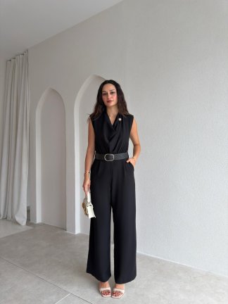 ADİN Kemerli Tulum 3044 - Siyah 
