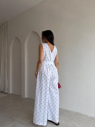 ADİSON Puantiyeli Tulum 5428 - Beyaz - 3