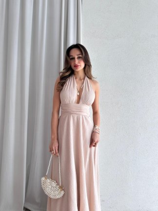 ADİTYA Maxi Elbise 3401 - Krem - 1