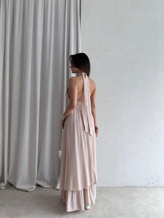 ADİTYA Maxi Elbise 3401 - Krem - 3