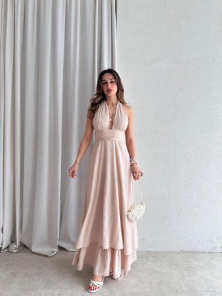 ADİTYA Maxi Elbise 3401 - Krem - 2