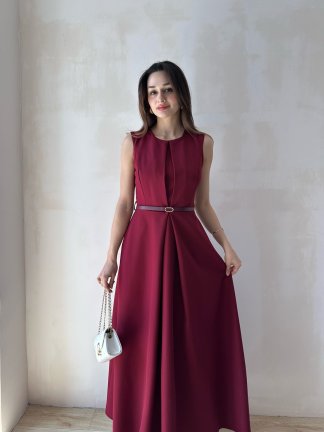 ADMİRE Maxi Elbise 7430 - Bordo 