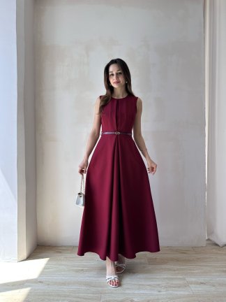 ADMİRE Maxi Elbise 7430 - Bordo - 2