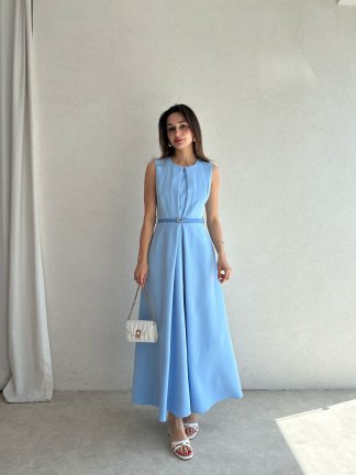 ADMİRE Maxi Elbise 7430 - Bebe Mavisi - 2
