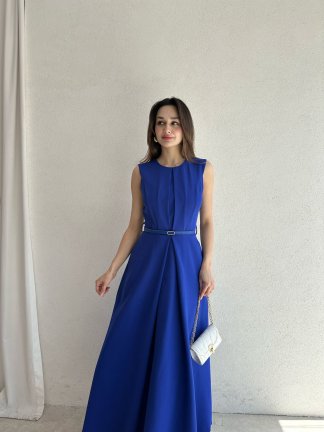 ADMİRE Maxi Elbise 7430 - Saks Mavisi 