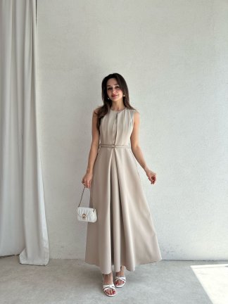 ADMİRE Maxi Elbise 7430 - Bej - 2