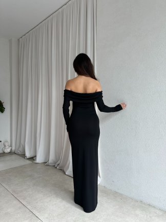 ADVENT Maxi Elbise 8409 - Siyah - 4