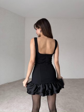 AGARWAL Mini Elbise 8022 - Siyah - 2