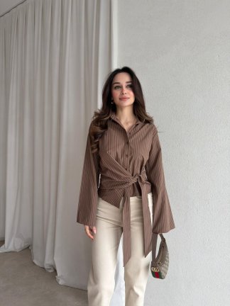 AJAX Gömlek 8866 - Kahverengi - 3