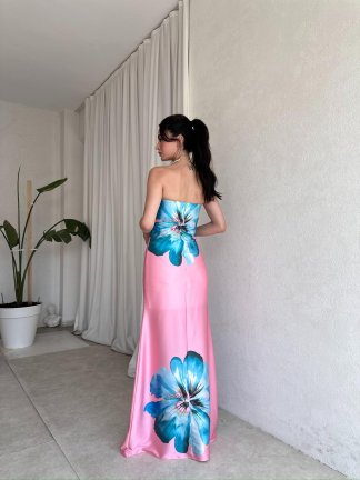 AKİRA Maxi Elbise 8067 - Pembe - 3