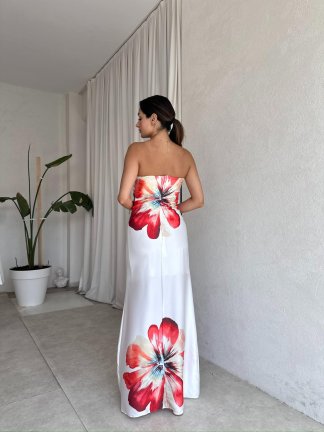 AKİRA Maxi Elbise 8067 - Beyaz - 3
