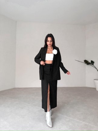 Aksesuar Detaylı SANTİAGO Takım 5632 - Siyah - 2