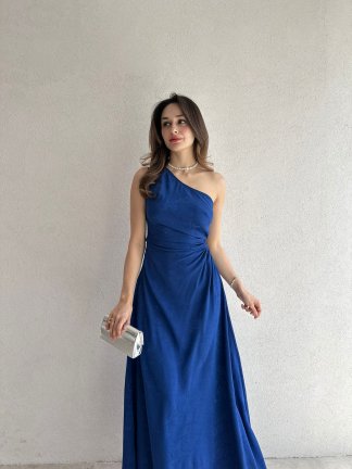 ALASKA Maxi Elbise 4776 - Saks Mavisi 