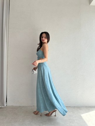 ALASKA Maxi Elbise 4776 - Mint - 2