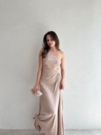 ALASKA Maxi Elbise 4776 - Vizon 