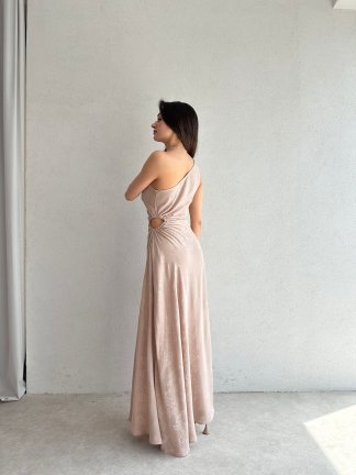 ALASKA Maxi Elbise 4776 - Vizon - 3
