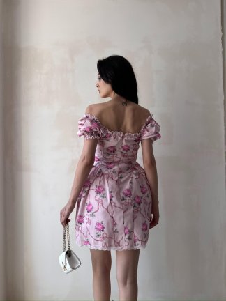 ALBROW Mini Elbise 4453 - Pembe - 3
