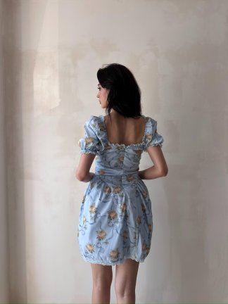 ALBROW Mini Elbise 4453 - Mavi - 3