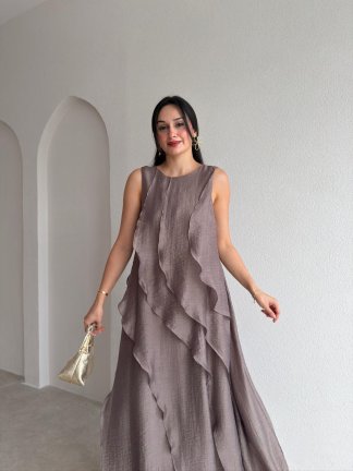 ALDO Maxi Elbise 5641 - Kahverengi - 2