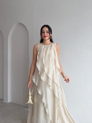 ALDO Maxi Elbise 5641 - Krem Rengi - 2