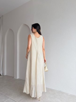 ALDO Maxi Elbise 5641 - Krem Rengi - 4