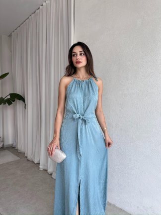 ALESSİ Maxi Elbise 8402 - Yeşil 