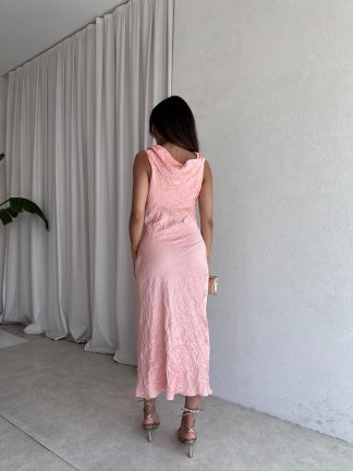 ALEX Midi Elbise 5819 - Pudra - 3