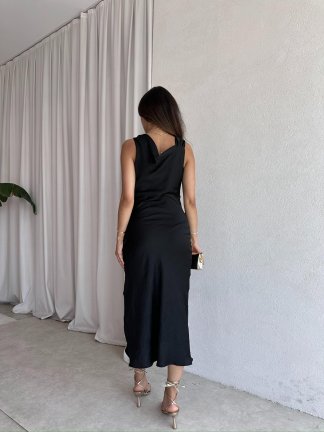 ALEX Midi Elbise 5819 - Siyah - 3