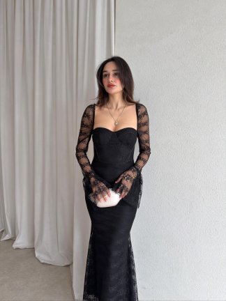 ALFA Midi Elbise 8883 - Siyah - 2