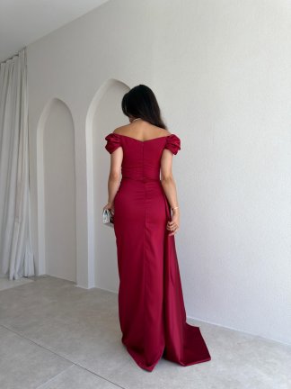 ALGORA Maxi Elbise 3046 - Bordo - 3