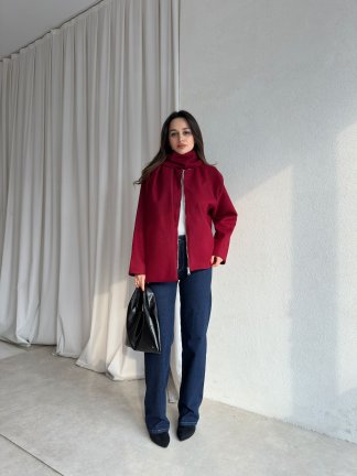 ALİNE Ceket 8463 - Bordo - 3