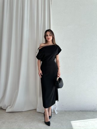 ALİX Midi Elbise 5039 - Siyah - 2