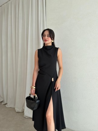 ALLERLİ Elbise 7894 - Siyah 