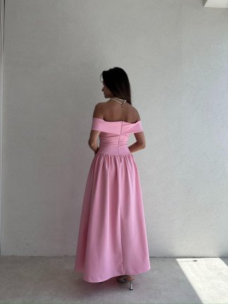 ALPHER Maxi Elbise 9865 - Pembe - 3