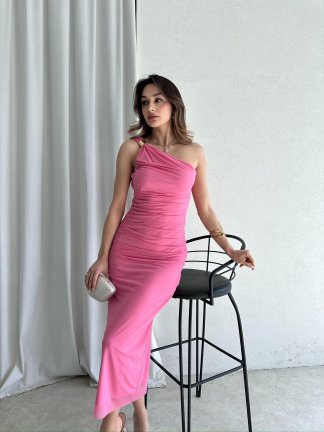 ALVAREZ Midi Elbise 8201 - Pembe - 2