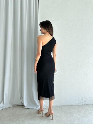 ALVAREZ Midi Elbise 8201 - Siyah - 4