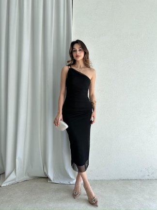 ALVAREZ Midi Elbise 8201 - Siyah - 3