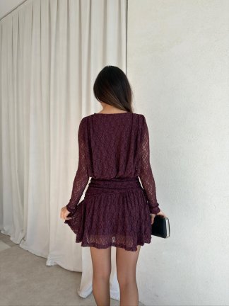 AMETİS Mini Elbise 3698 - Mürdüm - 3