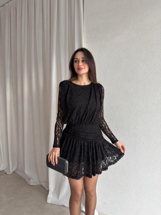 AMETİS Mini Elbise 3698 - Siyah - 1