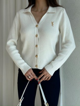  AMORE Triko Hırka 8801 - Beyaz - 2