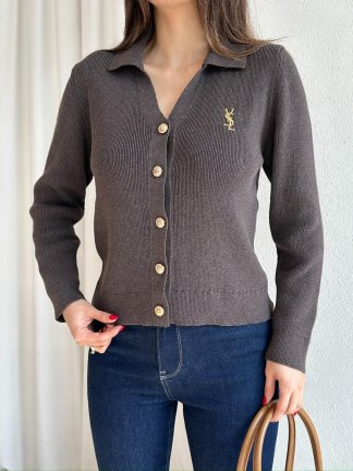  AMORE Triko Hırka 8801 - Füme - 3