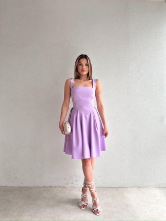 ANERY Mini Elbise 5091 - Lila - 2
