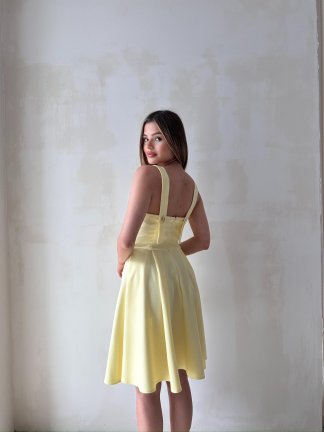 ANERY Mini Elbise 5091 - Sarı - 3