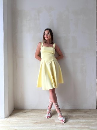 ANERY Mini Elbise 5091 - Sarı - 2