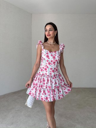 ANESTA Mini Elbise 2340 - Pembe 