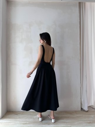 ANGEL Midi Elbise 8963 - Siyah - 3