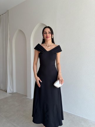 ANGELİNA Midi Elbise 7559 - Siyah - 2